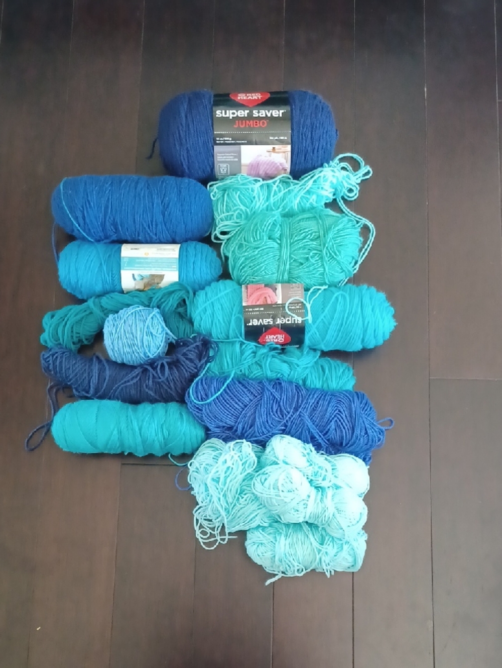 Acrylic Yarn Bundle (Blues)